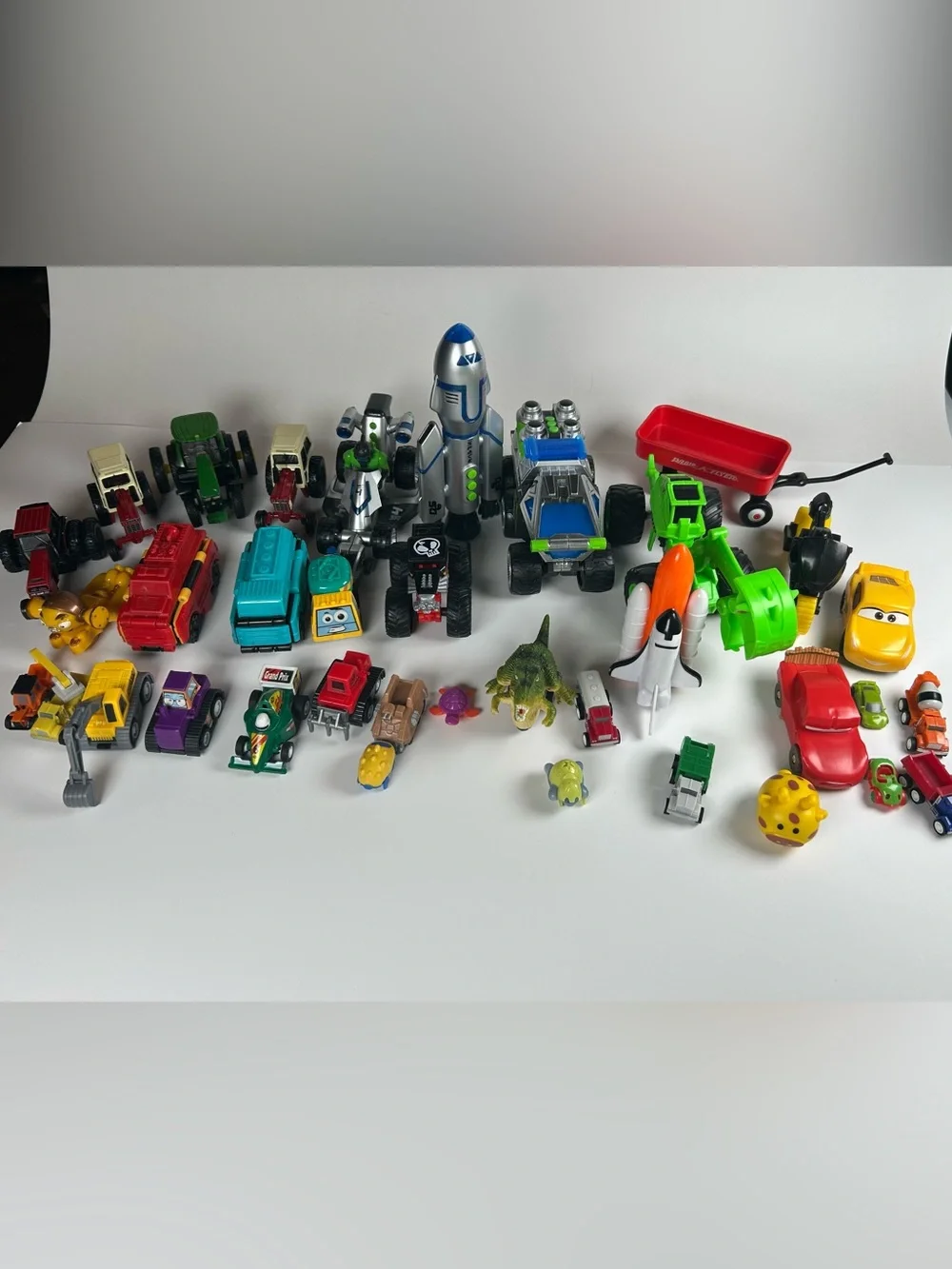 Assorted Kids Toy Vehicle and Dinosaur Set - Space Disney Tractor construction
